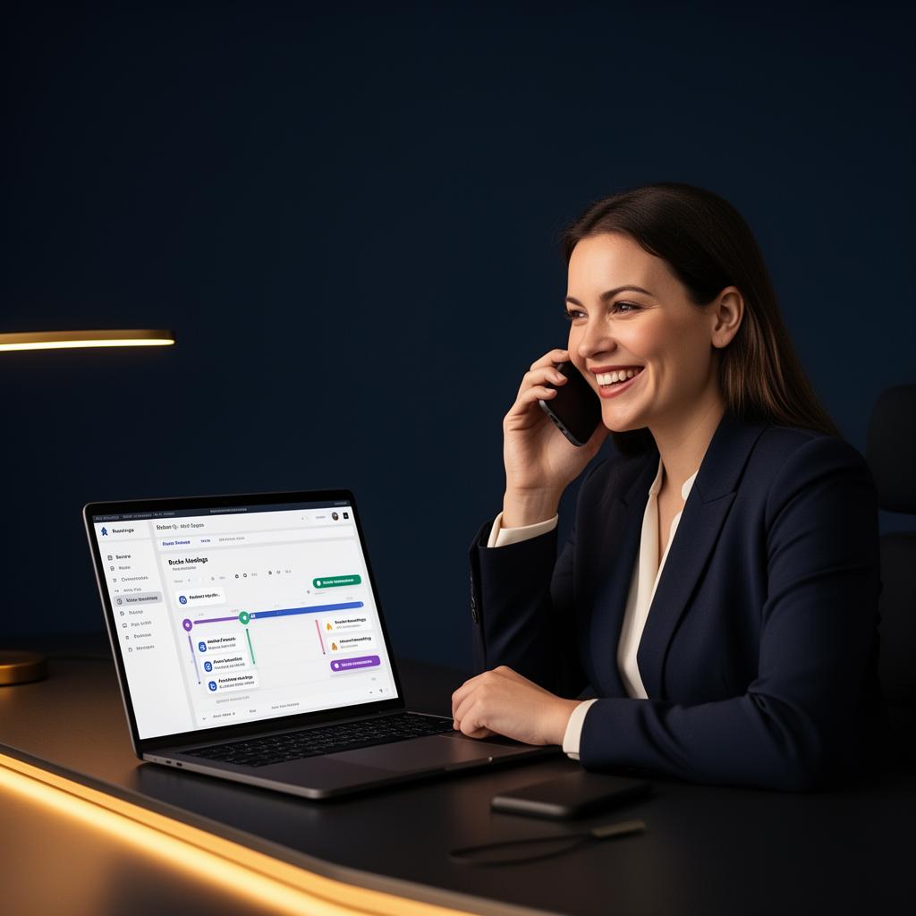 Sales professional booking a qualified meeting